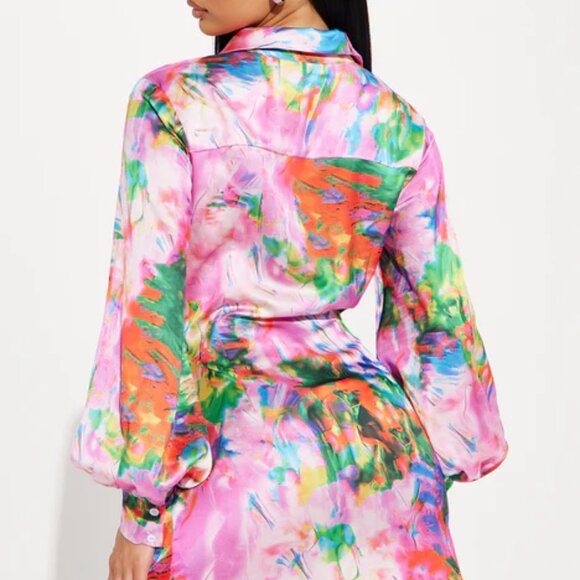 Fashion Nova Multicolor Abstract Mini Dress - Picture 6 of 6